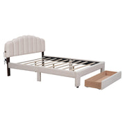 Upholstered Platform Bed With Drawer - R&R Furniture Gallery (Fountain Valley, CA)