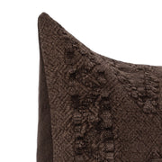 Abbey 22x22-inch Sierra Brown accent pillow by Classic Home with textured fabric and plush filling for sofa or bed decor