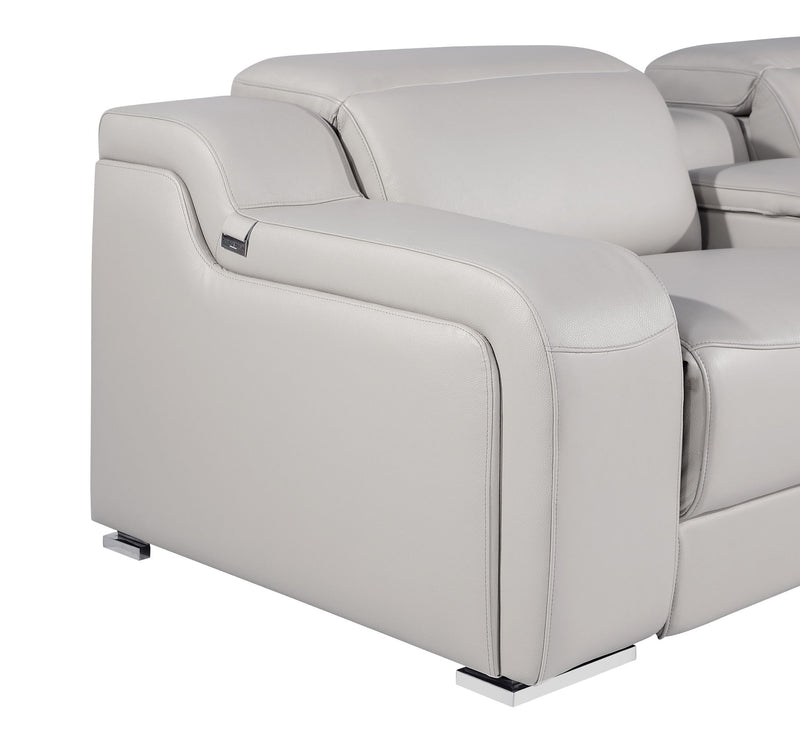 1116 - Power Reclining Italian Leather Sectional - R&R Furniture Gallery (Fountain Valley, CA)