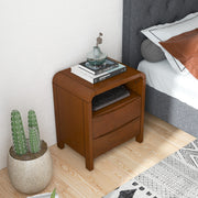 Lionel - Nightstand 2 Drawer - Brown - R&R Furniture Gallery (Fountain Valley, CA)