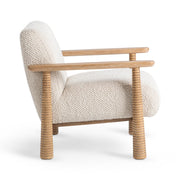 Caprice - Accent Chair - Light Beige / Natural - R&R Furniture Gallery (Fountain Valley, CA)