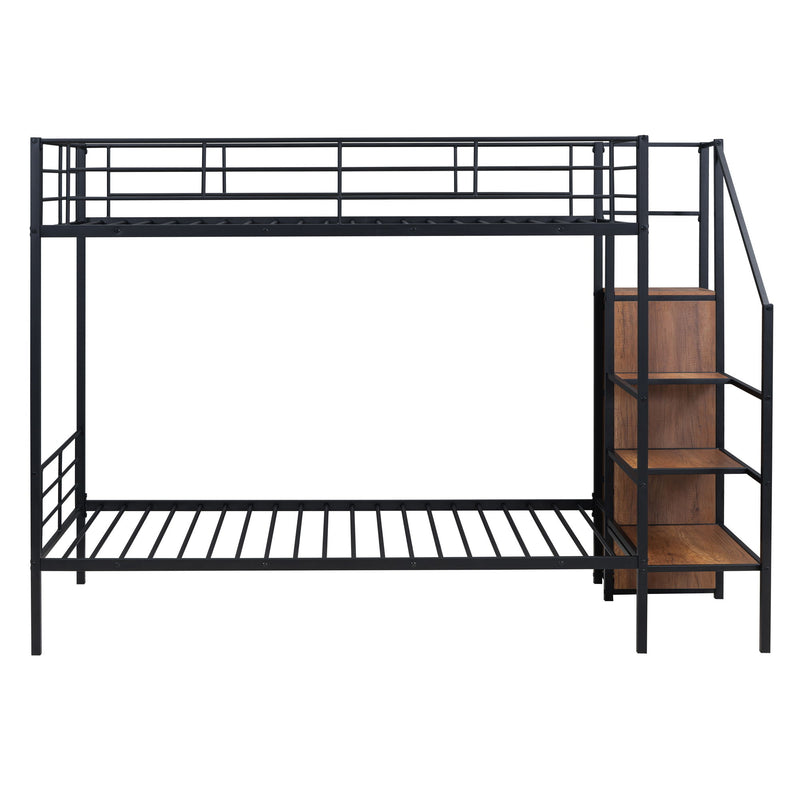 Bunk Bed With Lateral Storage Ladder And Wardrobe - R&R Furniture Gallery (Fountain Valley, CA)
