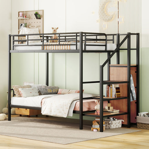 Bunk Bed With Lateral Storage Ladder And Wardrobe - R&R Furniture Gallery (Fountain Valley, CA)