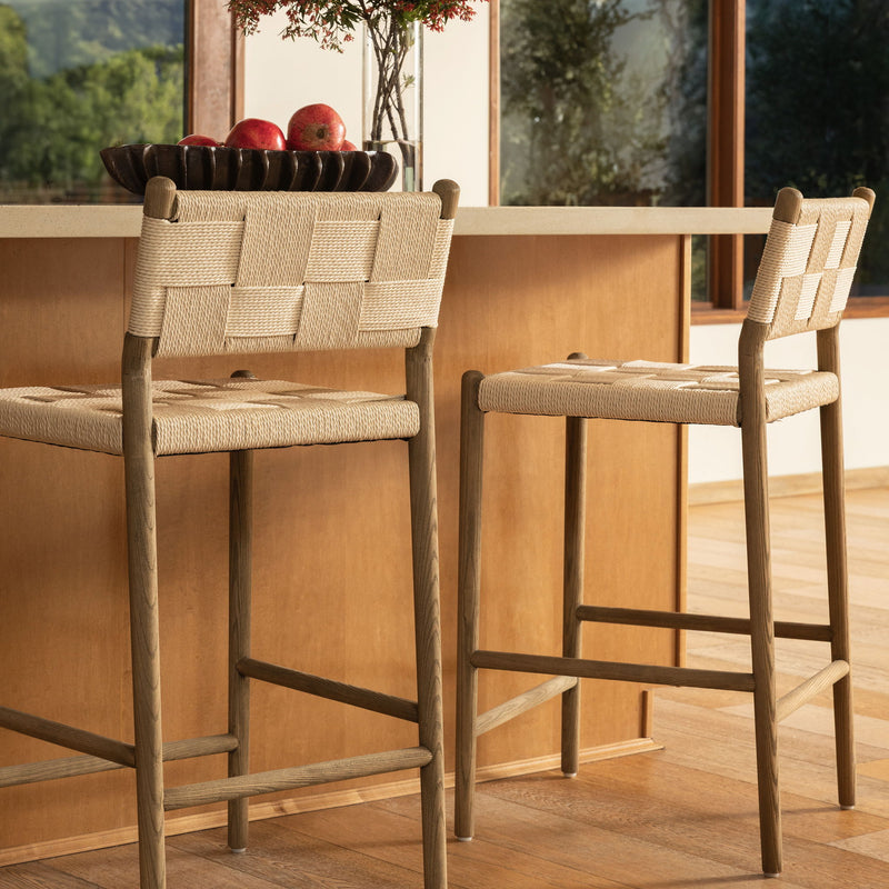 Xiana - Counter Stool - Natural And Light Brown