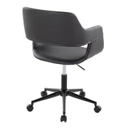 Lumi Source Margarite contemporary design task desk chair with ergonomic black seat and sleek modern style.