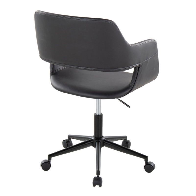 Lumi Source Margarite contemporary design task desk chair with ergonomic black seat and sleek modern style.