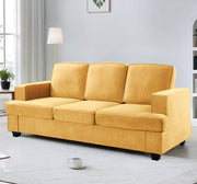 Modern Sofa, Comfortable 3 Seater Couch With Deep Seating, Loose Back Cushions, Wide Arms - R&R Furniture Gallery (Fountain Valley, CA)