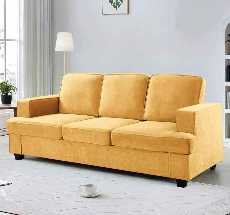 Modern Sofa, Comfortable 3 Seater Couch With Deep Seating, Loose Back Cushions, Wide Arms - R&R Furniture Gallery (Fountain Valley, CA)