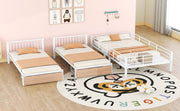 Triple Bunk Bed With Drawers, Multi-Functional Frame With Desks And Shelves In The Middle - R&R Furniture Gallery (Fountain Valley, CA)