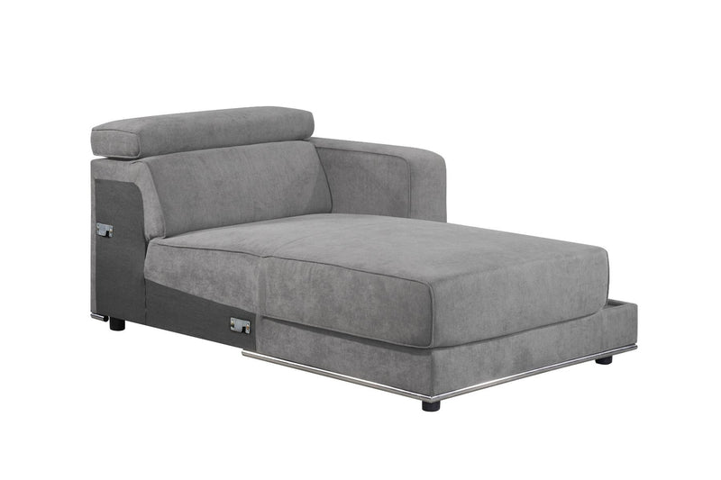Alwin - Modular Rf Chaise - Dark Gray Fabric - R&R Furniture Gallery (Fountain Valley, CA)