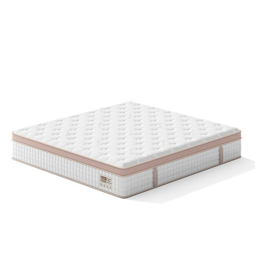 12" King Size Firm Hybrid Mattress, Gel Memory Foam & Pocket Springs, Pressure Relief, Motion Isolation, Ergonomic Bed - White - R&R Furniture Gallery (Fountain Valley, CA)