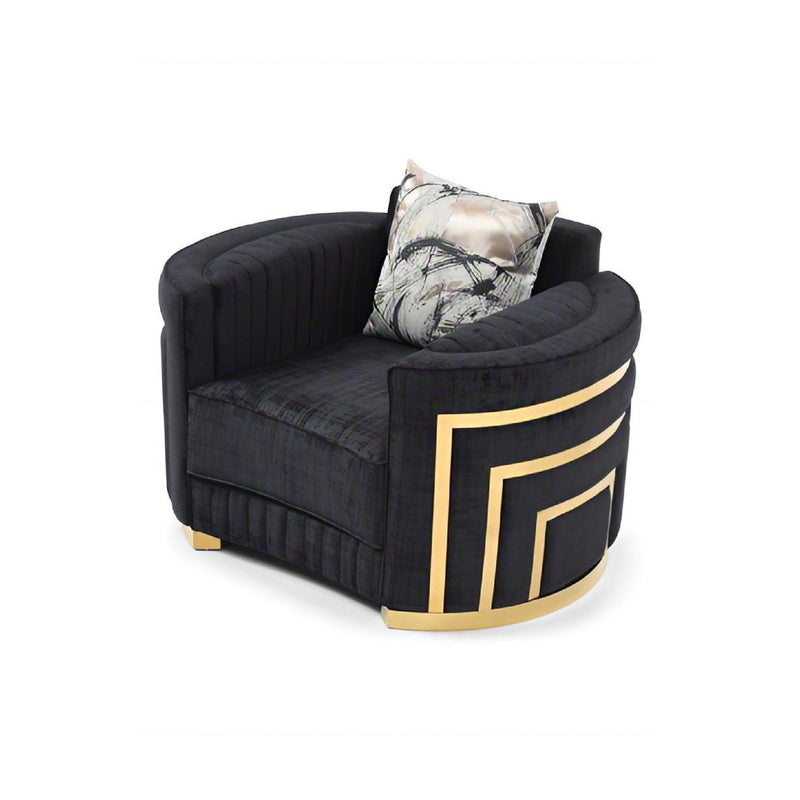 Soledad - Chair Upholstered With Hued Accents - Black - R&R Furniture Gallery (Fountain Valley, CA)