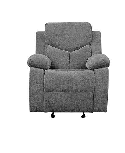 Kalen - Motion Glider Recliner - Gray Chenille - R&R Furniture Gallery (Fountain Valley, CA)