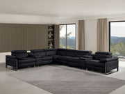 1246 - 8-Piece L-Shaped Modular Power Reclining Sectional With 3 Power Recliners And Power Headrests - R&R Furniture Gallery (Fountain Valley, CA)