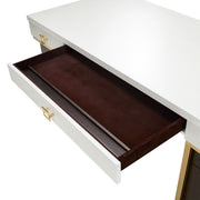 Belmont Place - Desk - White / Dark Brown - R&R Furniture Gallery (Fountain Valley, CA)