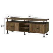 Ensata II - TV Stand - Rustic Oak & Black - R&R Furniture Gallery (Fountain Valley, CA)