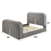 Shelyn - Bed With Led, TV Stand, Fireplace & Bluetooth - R&R Furniture Gallery (Fountain Valley, CA)