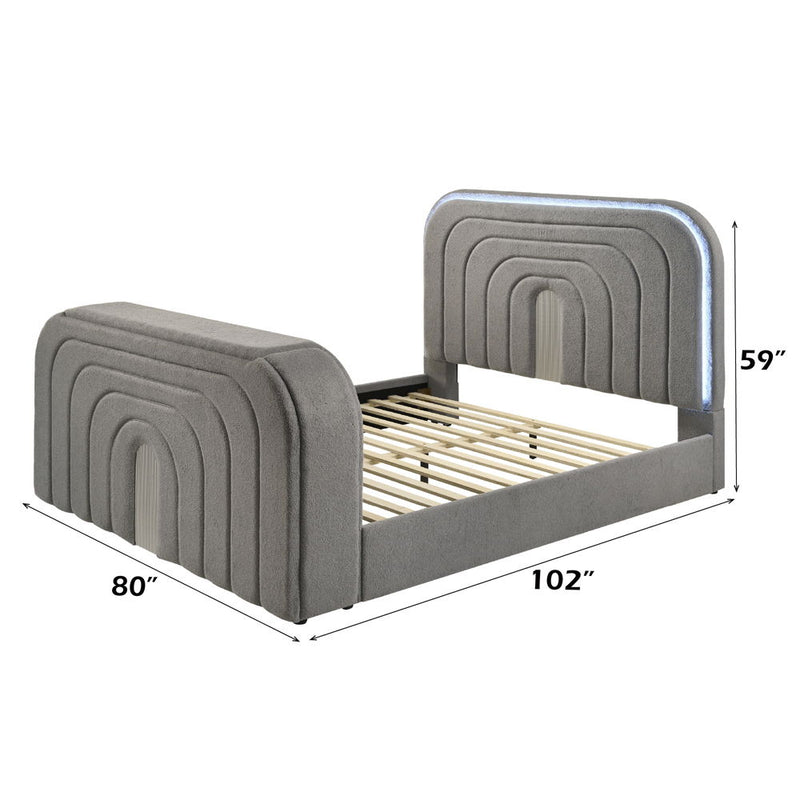 Shelyn - Bed With Led, TV Stand, Fireplace & Bluetooth - R&R Furniture Gallery (Fountain Valley, CA)