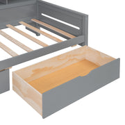 Daybed With Glass Door Storage Cabinets, Built In LED Lighting And Shelves - R&R Furniture Gallery (Fountain Valley, CA)