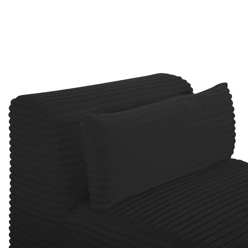 Tarra - Fluffy Oversized Corduroy Modular Armless Chair - R&R Furniture Gallery (Fountain Valley, CA)