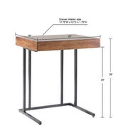 Wynn - Pull Up Table With Storage Compartment - Pecan - R&R Furniture Gallery (Fountain Valley, CA)