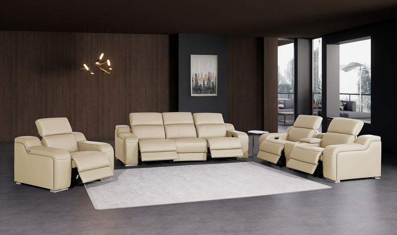 1116 - 7-Piece Modular Power Reclining Sofa, Loveseat & Chair Set In With 5 Power Recliners & Power Headrests