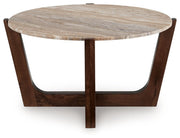 Tanidore - Round Cocktail Table - Warm Brown - R&R Furniture Gallery (Fountain Valley, CA)