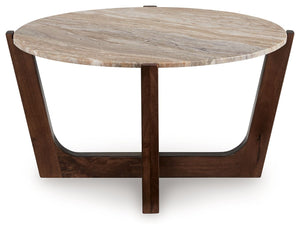 Tanidore - Round Cocktail Table - Warm Brown - R&R Furniture Gallery (Fountain Valley, CA)