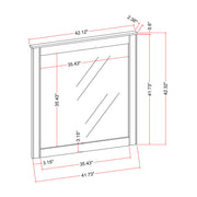 Lorenzo - Large Scale Mirror With Sleek Frame And Glittered Detailing - Silver - R&R Furniture Gallery (Fountain Valley, CA)