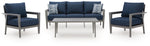 Gali - Sofa / Chairs / Table Set (Set of 4) - Gray / Blue - R&R Furniture Gallery (Fountain Valley, CA)