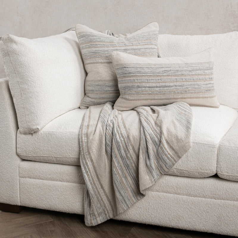 Throws - 50" x 70" TC Rockport Throw - Ivory Multi - R&R Furniture Gallery (Fountain Valley, CA)