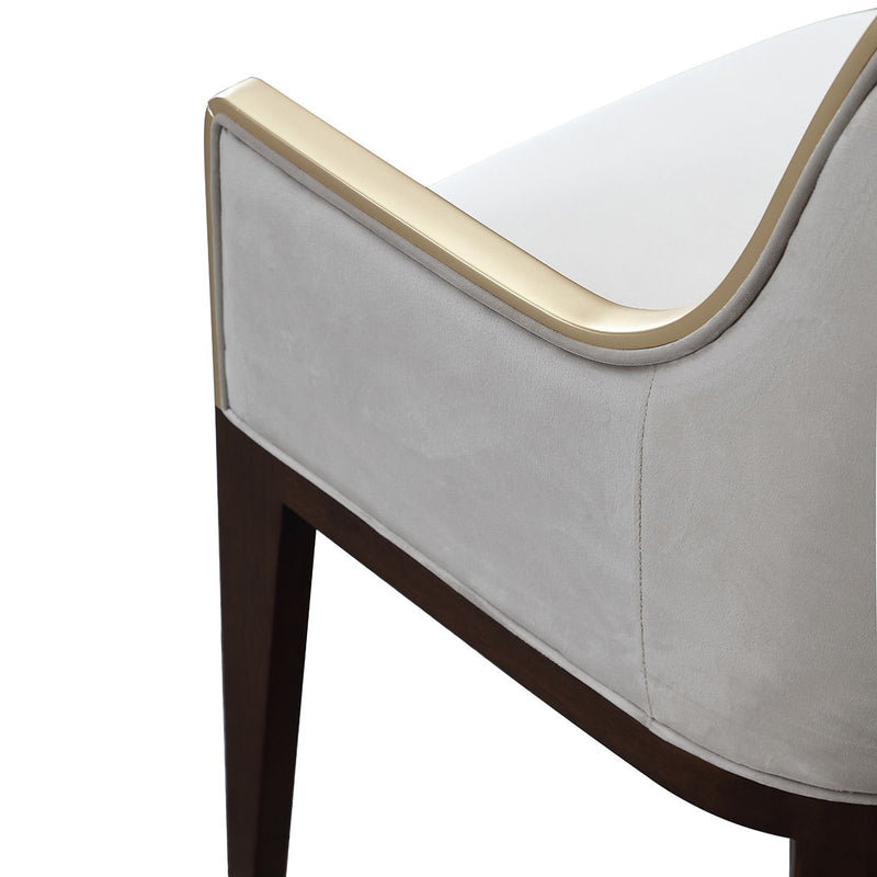 Houston - Dining Arm Chair - Porcini / Walnut - R&R Furniture Gallery (Fountain Valley, CA)