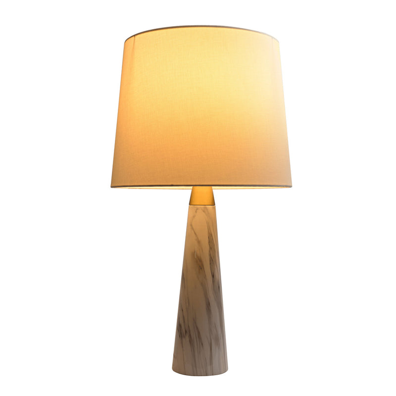 Enclave - Hydro Table Lamp With On / Off Switch Base Shade - Gold / White / White Marble - R&R Furniture Gallery (Fountain Valley, CA)