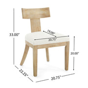 Contemporary Fabric Upholstered Side Dining Chairs Set With Curved Back - R&R Furniture Gallery (Fountain Valley, CA)