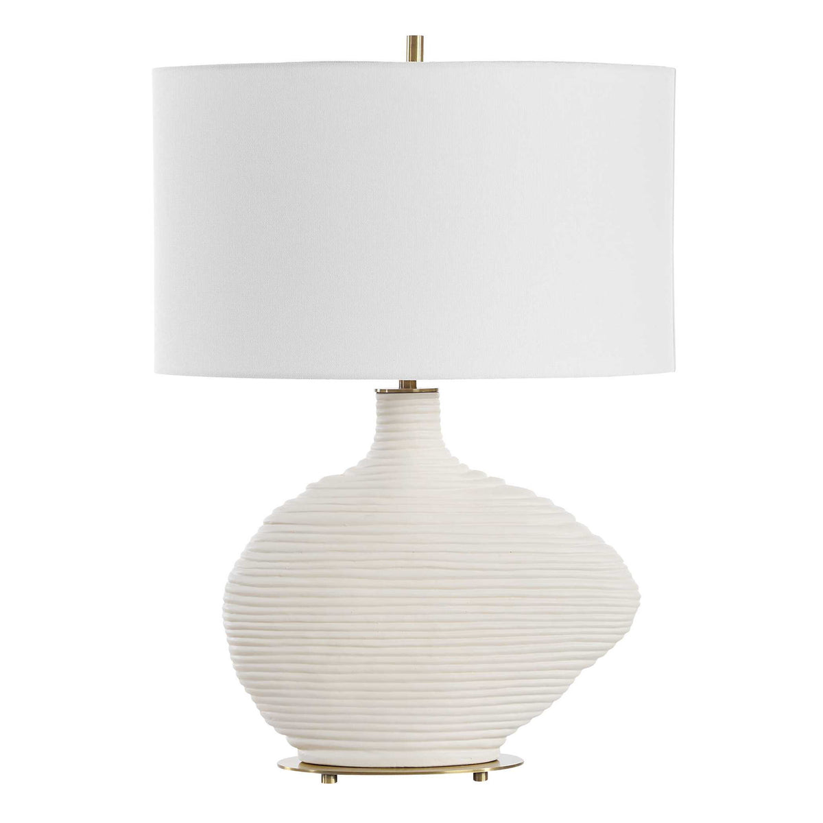 Duostacked - Ceramic Table Lamp - White