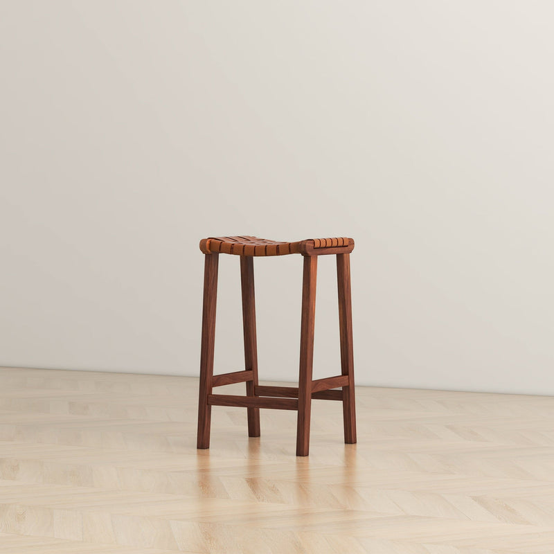 James - Mid-Century Modern Genuine Counter Stool - R&R Furniture Gallery (Fountain Valley, CA)