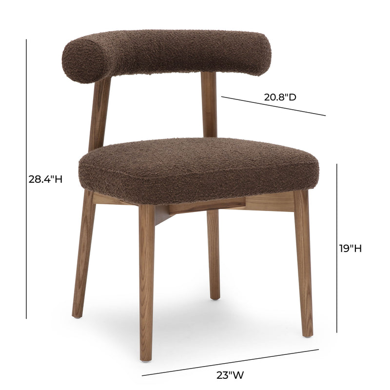 Spara - Performance Boucle Side Chair - Chocolate Brown - R&R Furniture Gallery (Fountain Valley, CA)