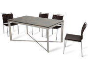 Santiago Modern Rectangular Wood Mosaic Dining Table — view 2