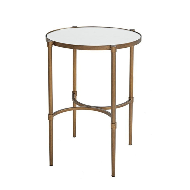 Bedford - Oval Mirror Accent Table - Antique Bronze - R&R Furniture Gallery (Fountain Valley, CA)