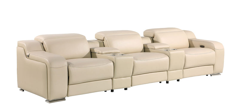 1116 - 8-Piece Modular Power Reclining Sofa, Loveseat & Chair Set In With 5 Power Recliners & Power Headrests