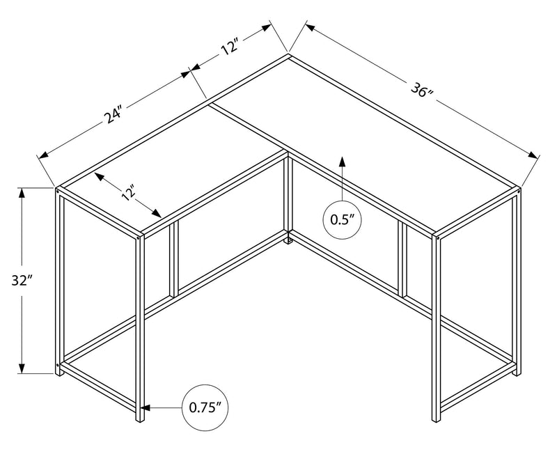 Corner Accent Console Table For Entryway, Unique L-Shaped Design - R&R Furniture Gallery (Fountain Valley, CA)