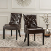 Contemporary Cheney Dining Chair Set With Tufted Design - R&R Furniture Gallery (Fountain Valley, CA)