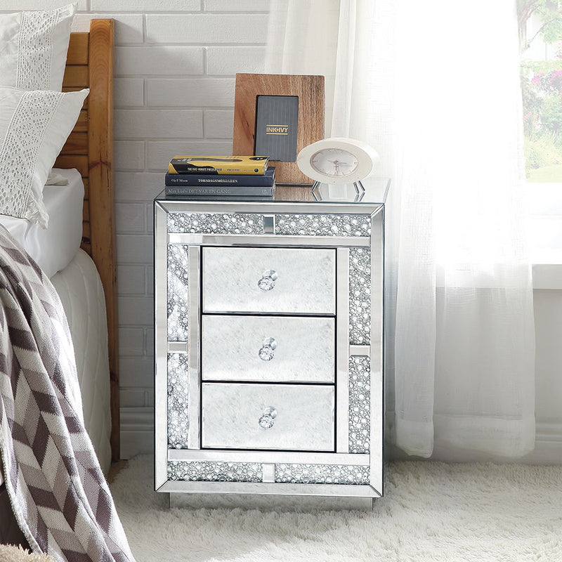 Mallika - Accent Table - Mirrored & Faux Crystals - R&R Furniture Gallery (Fountain Valley, CA)
