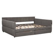 Upholstered Platform Bed With USB Charging - R&R Furniture Gallery (Fountain Valley, CA)
