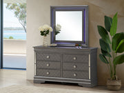 Glory Furniture Verona dresser with multiple drawers, wooden finish, and modern design for bedroom storage.