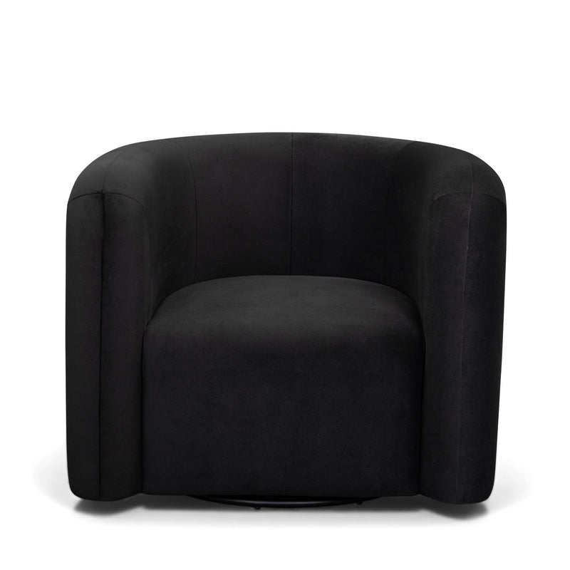 Curves - Velvet Swivel Accent Chair - R&R Furniture Gallery (Fountain Valley, CA)