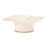 Michael Amini Gineverra rectangular cocktail table with sleek wooden surface and modern design, ideal for stylish living spaces.