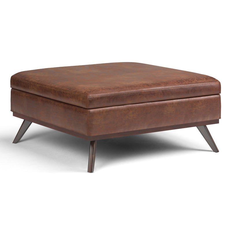Owen - Multifunctional Square Coffee Table Storage Ottoman - R&R Furniture Gallery (Fountain Valley, CA)