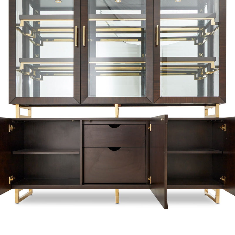 Belmont Place - China Cabinet - Espresso - R&R Furniture Gallery (Fountain Valley, CA)