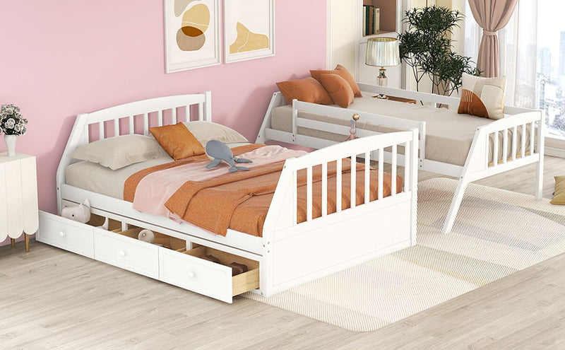 Bunk Bed With Drawers, Ladder And Storage Staircase - R&R Furniture Gallery (Fountain Valley, CA)